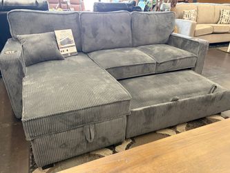 Corduroy Sleeper Sectional with Storage