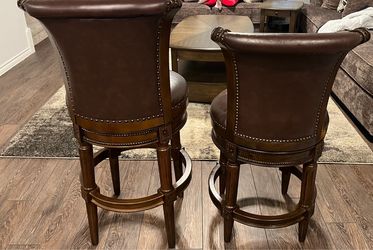 SWIVEL LEATHER BAR STOOLS