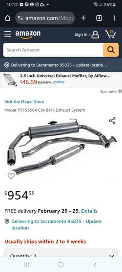 Mopar Dodge Cat-back Exhaust Brand New In Box