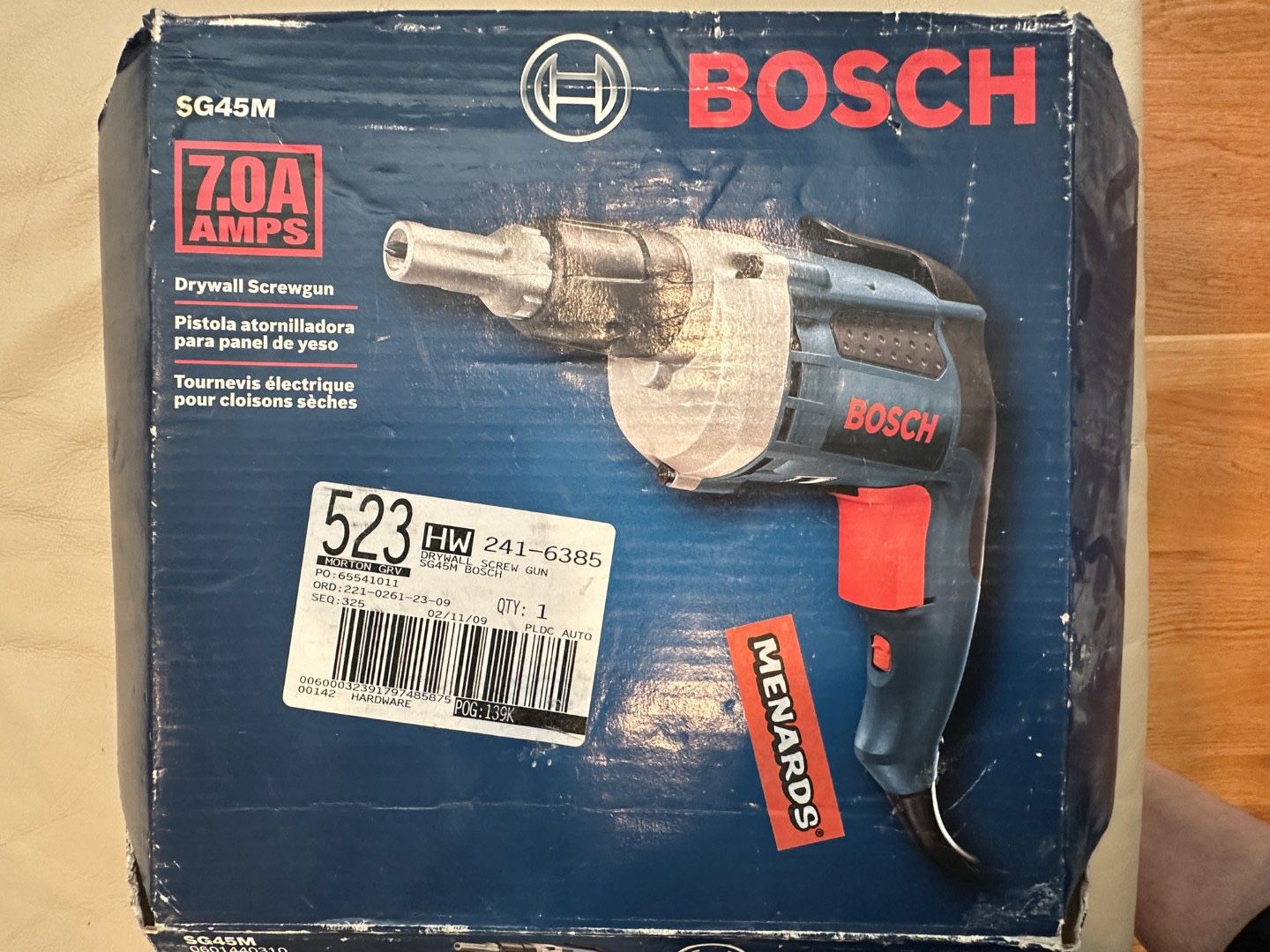 ***Like new BOSCH Drywall Screwgun 7.0 AMPS***
