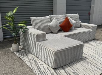 ✨ Beautiful Boneless Grey Sectional Sofa – FREE Same-Day Delivery in Dallas! ✨