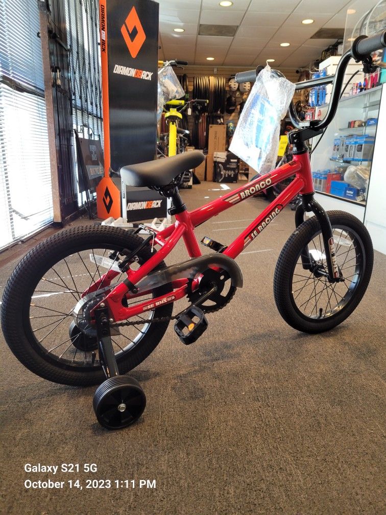 NEW SE BRONCO 16 RED KIDS YOUTH BOYS GIRLS BMX FREESTYLE KIDS BIKE