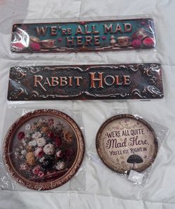Alice in Wonderland metal signs