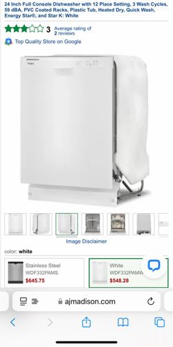 Brand new whirlpool dishwasher