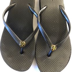 Tory Burch Monogram Flip Flops 