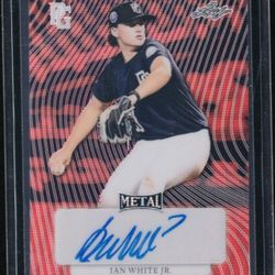 Really Nice 2023 Leaf Perfect Game Ian White Jr. Auto, 1/1 Proof Card Red MINT 