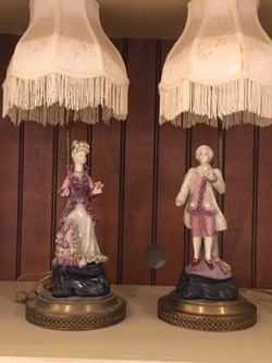 Antique couple lamps