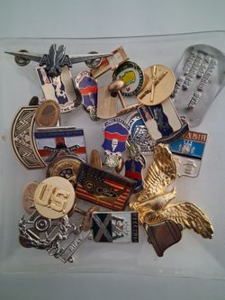 Military pins and cuff links