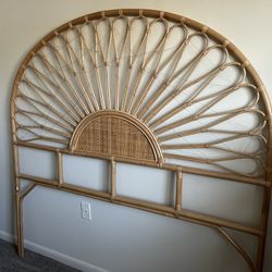 Queen Size Rattan Headboard 