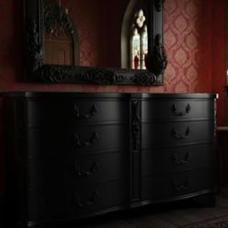 Black Dresser Goth Victorian Style 