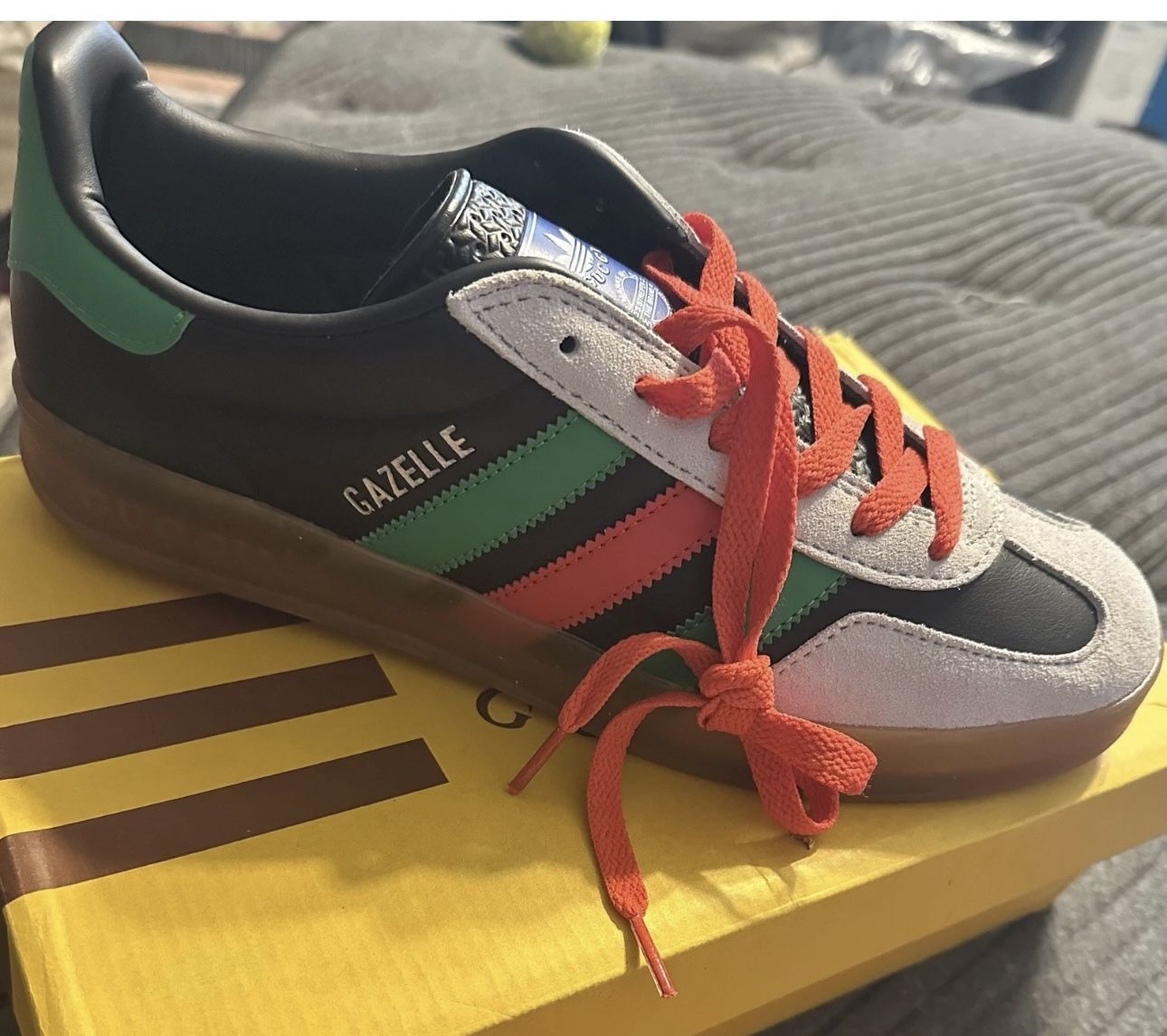 Brand New Gucci & Adidas Gazelle US 10 Men Black/green/red