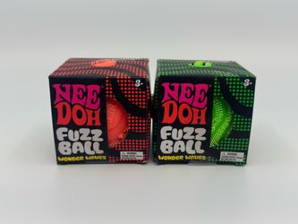AUTHENTIC Needoh Fuzz Ball Wonder Waves Orange Green