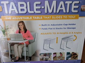 Table-Mate Adjustable Folding Tray Table