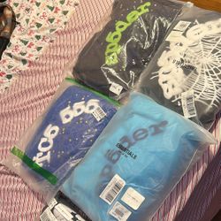4 Spider Hoddies Brand New 