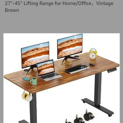Electric Standing Desk Adjustable Height, 48 * 24 Inches Sit Stand Up Computer Desk