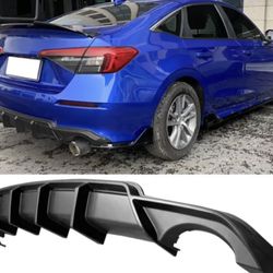 For 22-23 Honda Civic Sedan FE-C Style Rear Bumper Lip Diffuser Spat Matte Black
