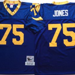 Vintage san louis rams #75 Jones Stitched Jersey , S To 3Xl 