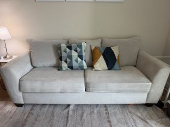 Sleeper Sofa / Sofa Bed – Queen Size - Light Gray – Good Condition