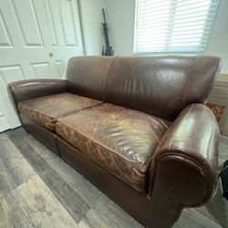 Brown Leather Sofa