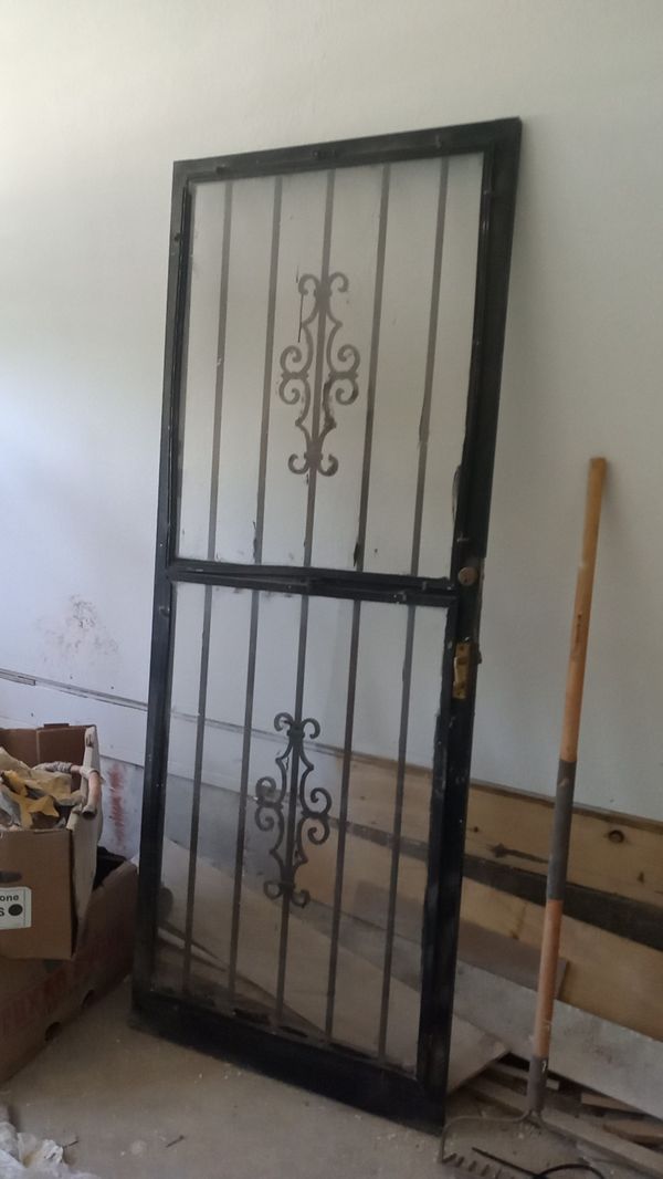 Exterior antique security glass door 32x80 for Sale in