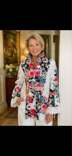 Women’s flowered and lace jacket