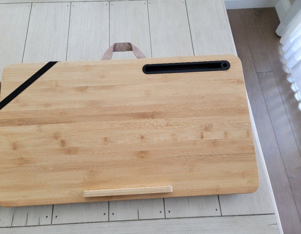 Premium Bamboo Lap Desk β Fits 17β Laptop β $25