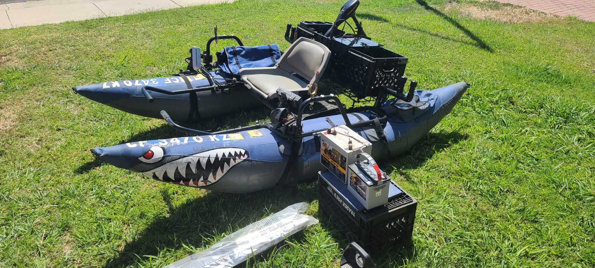 Colorado XTS Pontoon Boat Trolling Motor 2 Batteries and More for Sale