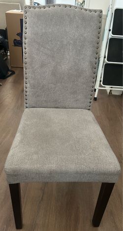 6 Gray dining chairs