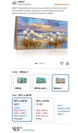 Coastal beach wall art canvas