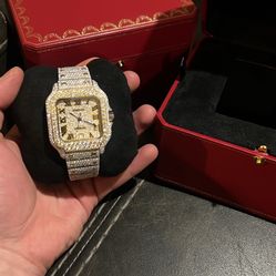 Moissanite Bussdown Watch 