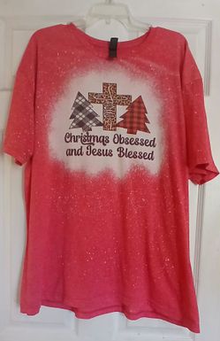 Plus Size Custom Printed Christmas T-shirt