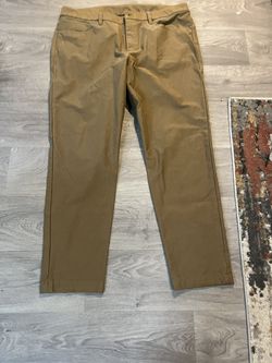 Men’s Lulu Lemon Khaki Pants (Black Inseam)  XL 