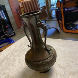 Bronze, mid century modern flower vase