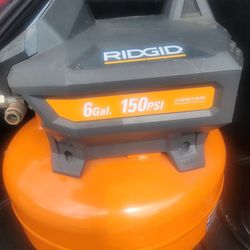 Ridgid 6 gal. /150 pci compressor with 2 inch nail gun