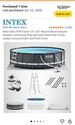 Above ground pool - half price!