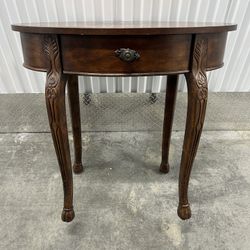 Tall console accent table - stained top