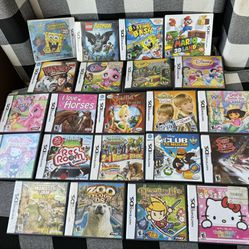 22 Empty Nintendo DS/3DS Video Game Cases With Manuals (No Games)