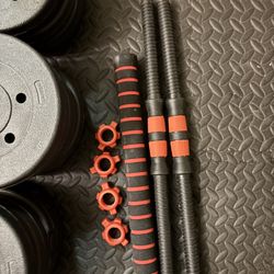 Adjustable Dumbbells Or Barbell 