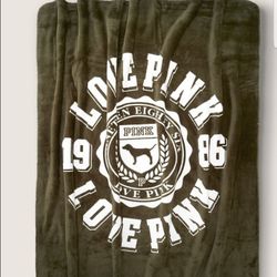 New Victoria Secret Pink Heritage Fleece Throw Blanket 