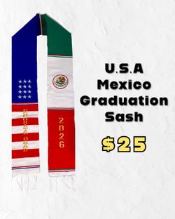 UAS Mexico Serape Graduation Sash