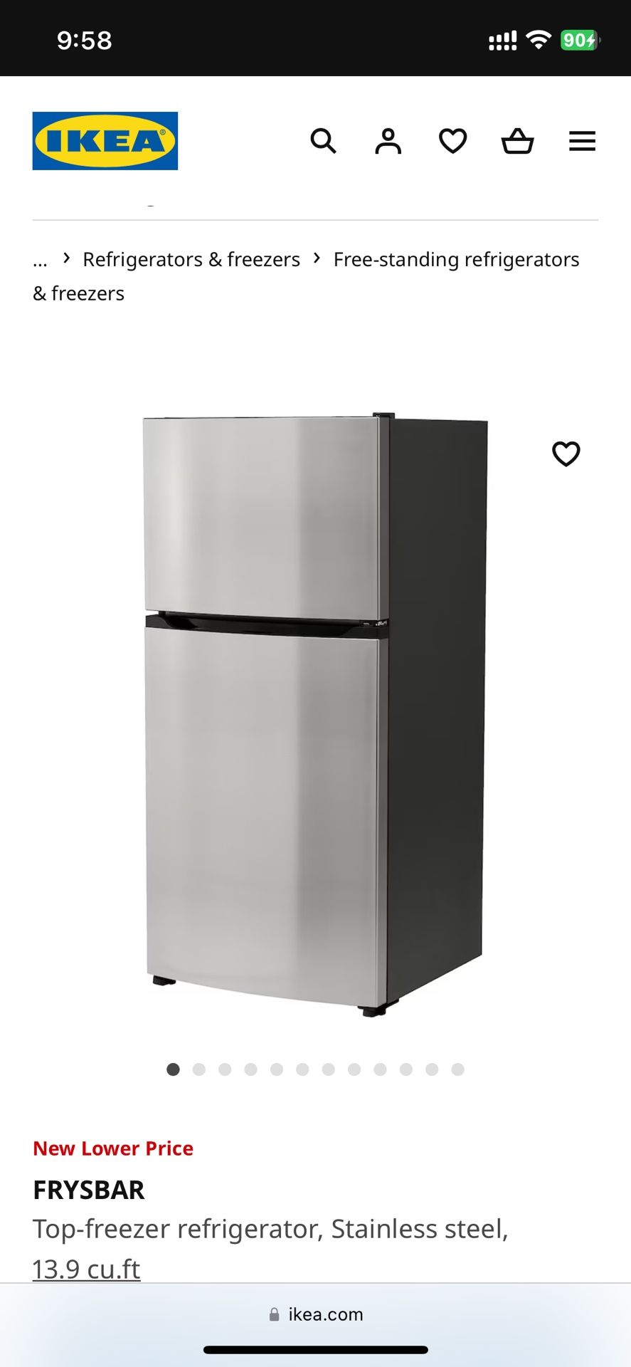 FRYSBAR Top-freezer refrigerator