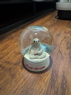"Slow Down" Sloth Snow Globe – Desk Decor