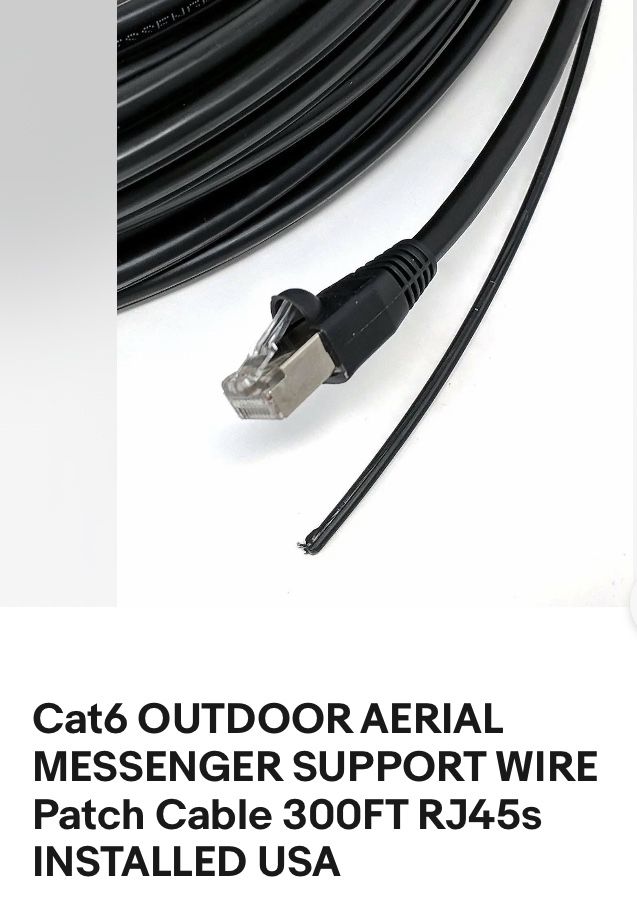 Cat 6 Cable With Suspension Wire