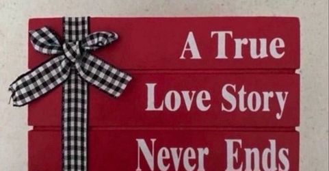 VALENTINES DECOR STACKED BOOKS