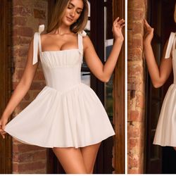 White Graduation Dress