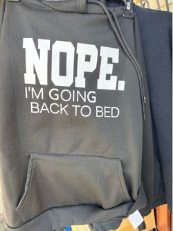 *NEW* JET BLACK HOODIE SWEATSHIRT… NOPE… I’M GOING BACK TO BED
