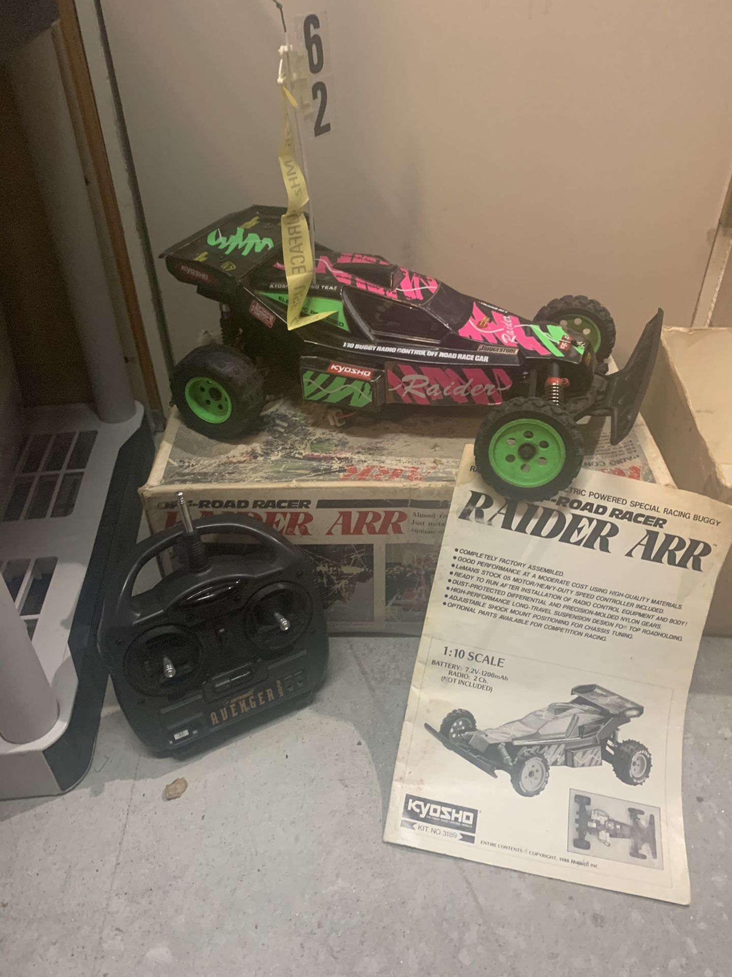 RC Vintage 1988 Original Kyosho Raider ARR #3189 Very Rare (With Original Box)