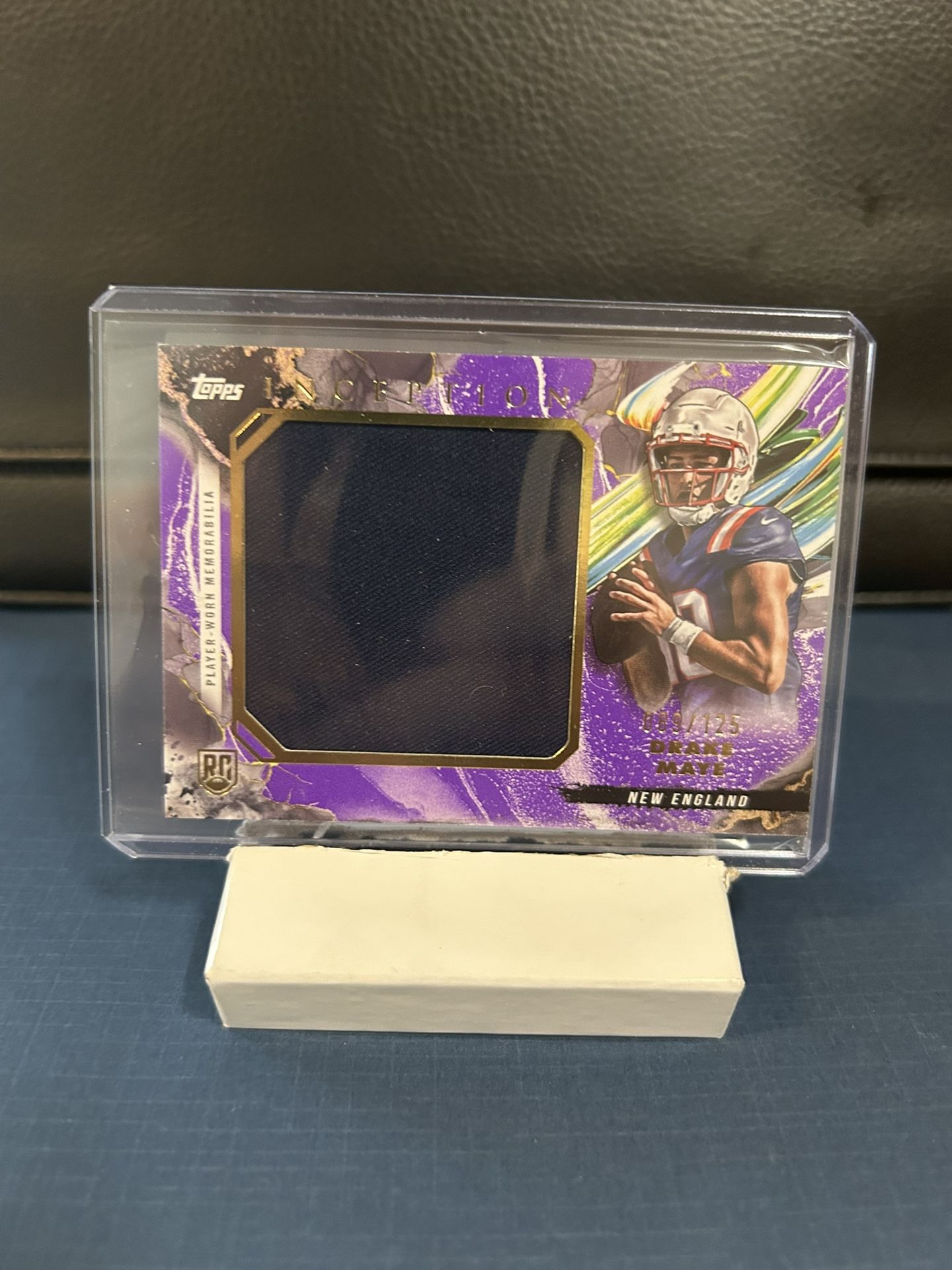 2024 Topps Inception Drake Maye RC Rookie Jumbo Relic Game Worn /125 Patriots