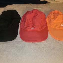 (3) Listing Price Is For All 3 Nike Feather Weight Running Hats New