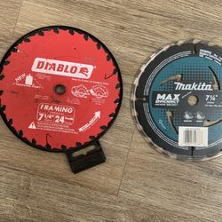 7 1/4” 24 Teeth Framing Saw Blades Makita And Diablo